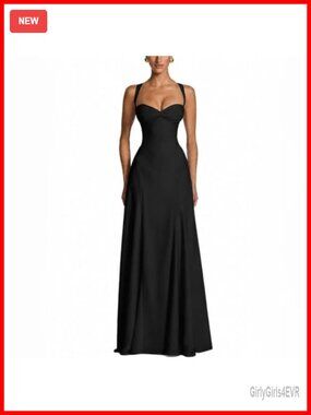 Chiffon Sweetheart Corset A-Line Maxi Bridesmaid Prom Dress